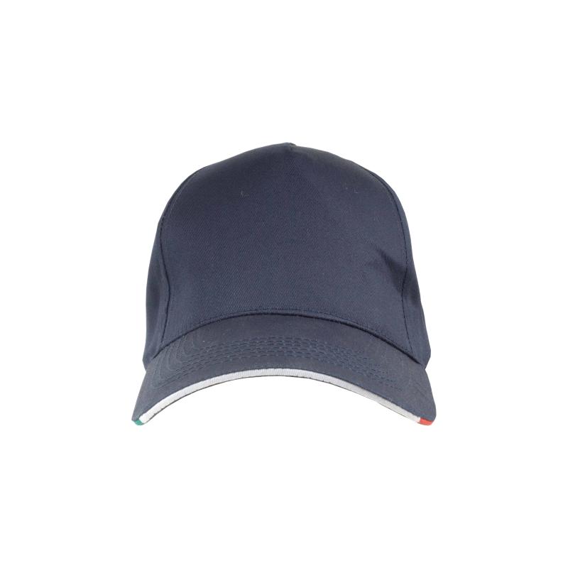 Gorra de 5 paneles de algodón Italia.
