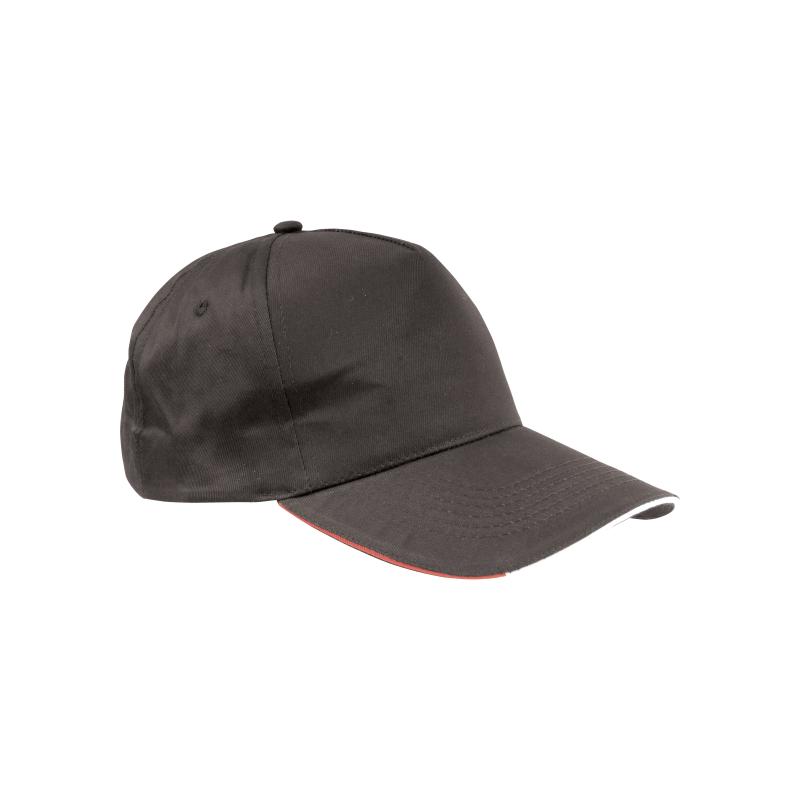 Gorra de 5 paneles de algodón Italia.