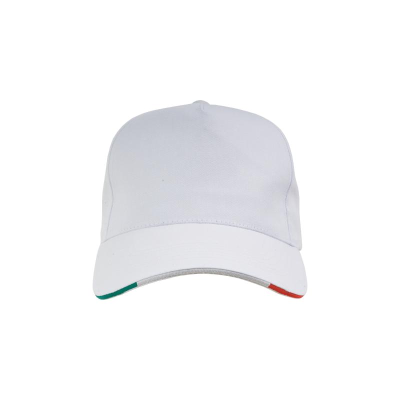 Gorra de 5 paneles de algodón Italia.