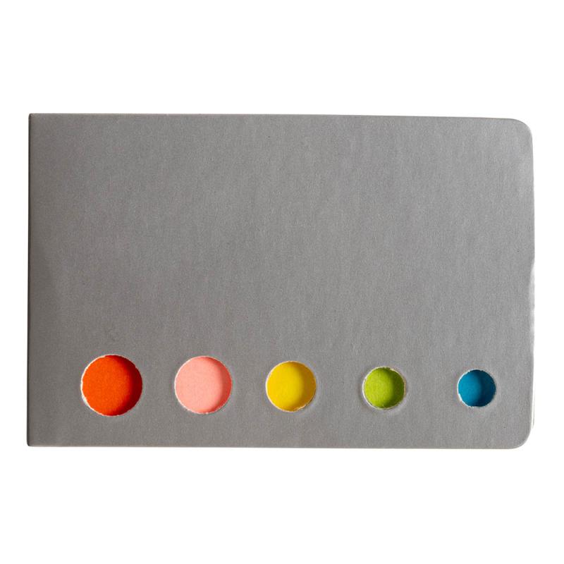 Estuche con 125 tiras adhesivas de papel.