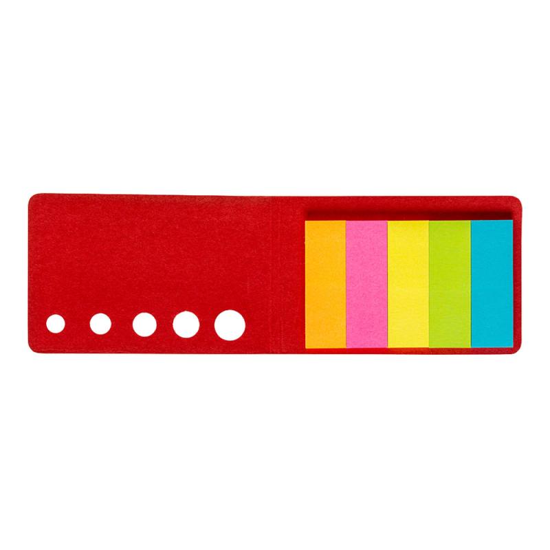 Estuche con 125 tiras adhesivas de papel.