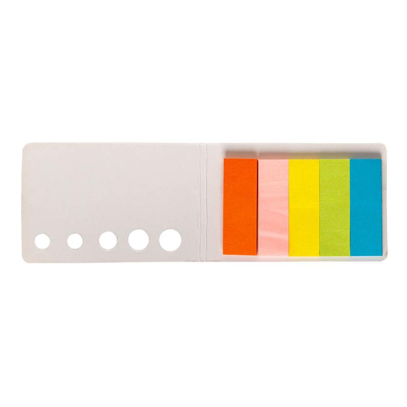 Estuche con 125 tiras adhesivas de papel.