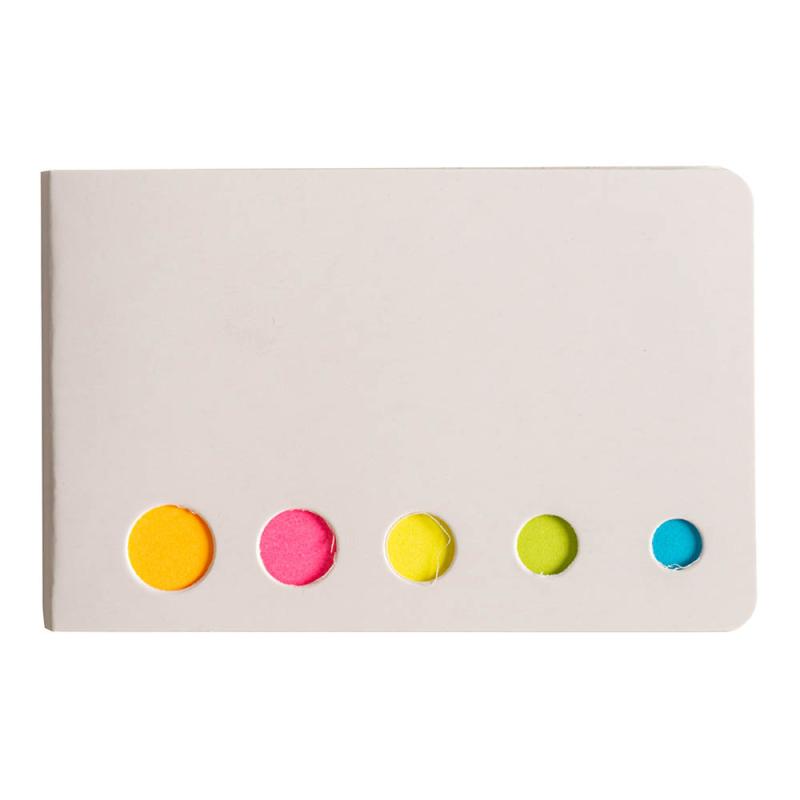 Estuche con 125 tiras adhesivas de papel.