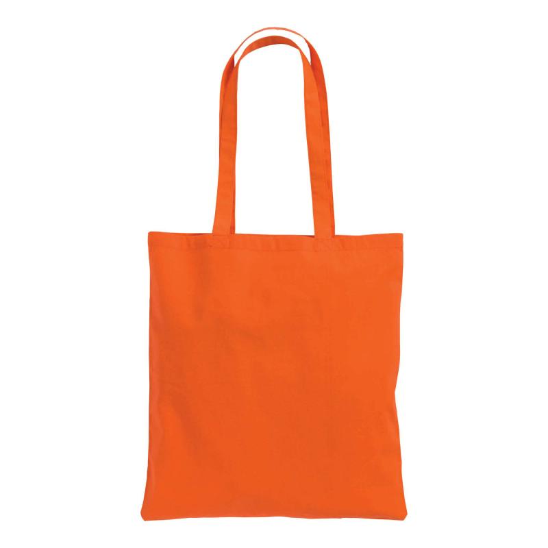 Bolsa de canvas con asas largas.