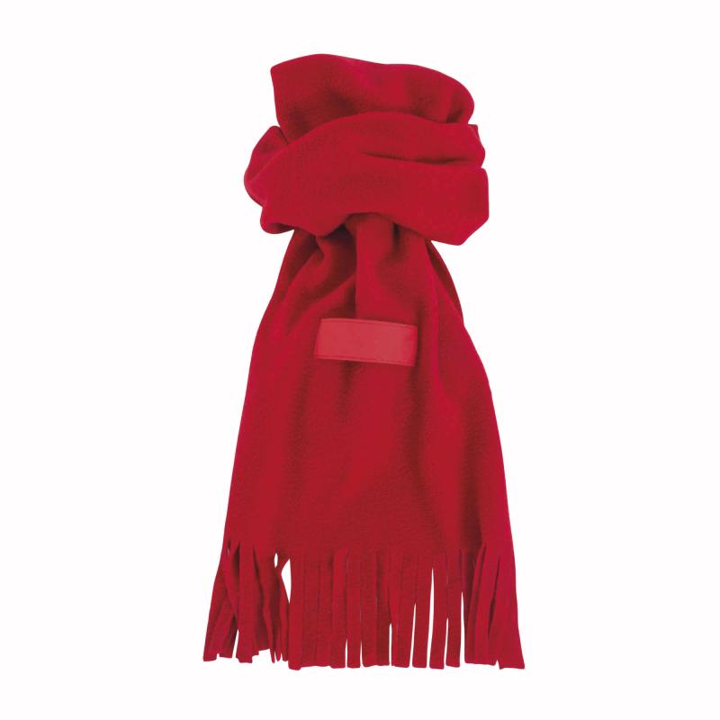 Bufanda de tejido polar con etiqueta