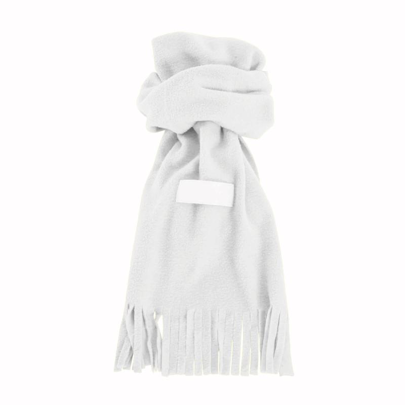 Bufanda de tejido polar con etiqueta