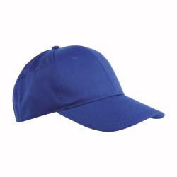 Gorra de 6 paneles de algodón y poliéster.