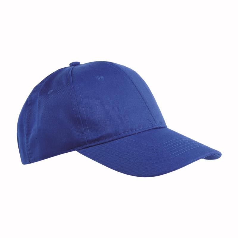Gorra de 6 paneles de algodón y poliéster.
