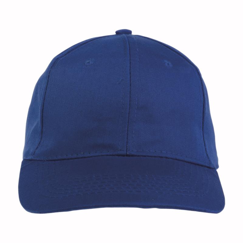 Gorra de 6 paneles de algodón y poliéster.