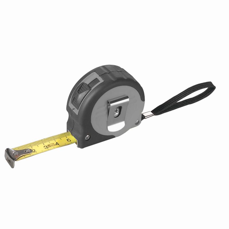 Flexómetro de 5 m con freno y clip.