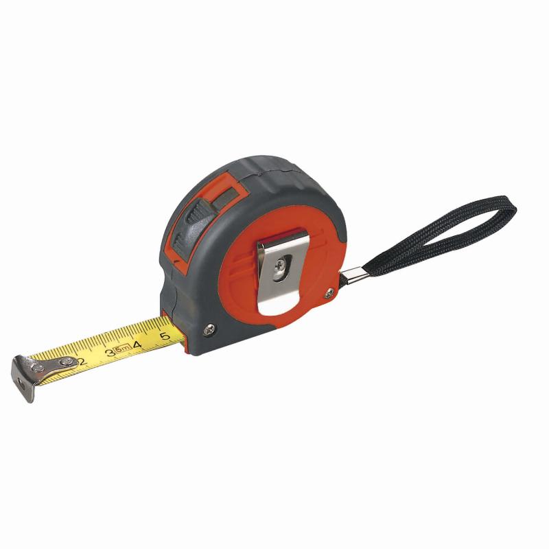 Flexómetro de 5 m con freno y clip.