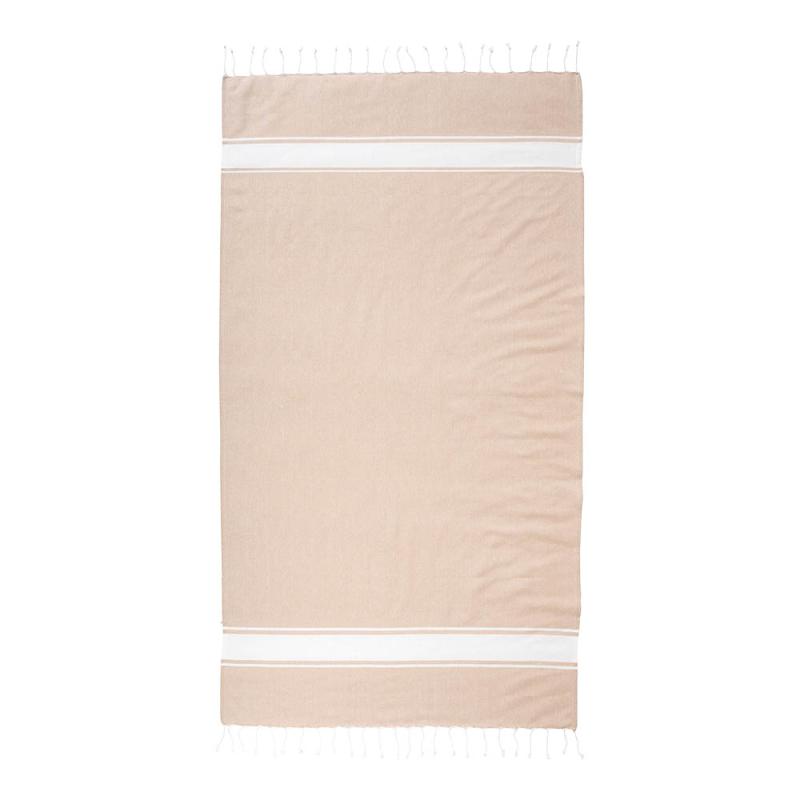 Toalla de playa de algodón reciclado de 150 g/m2 con certificado GRS