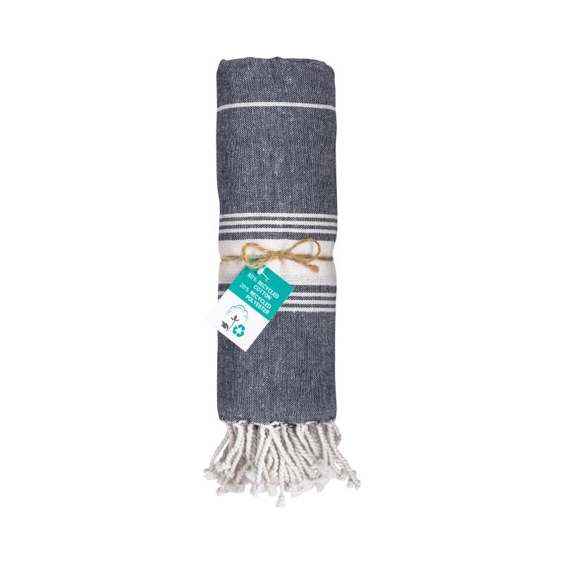 Toalla de playa / Pareo de algodón reciclado 180 g/m2