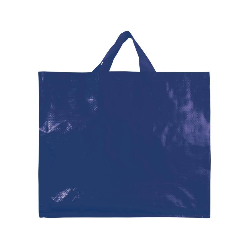 Bolsa de la compra de PP laminado reciclado de 120 g/m2 con fuelle y asas cortas