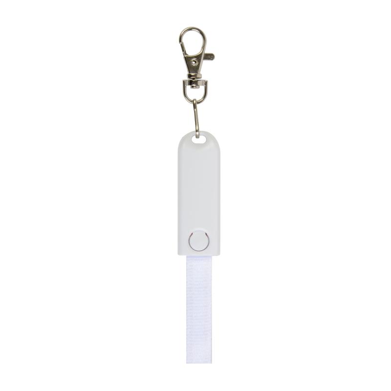 Cordón con mosquetón con función de cable de carga con conector C / USB tipo Micro-USB / L