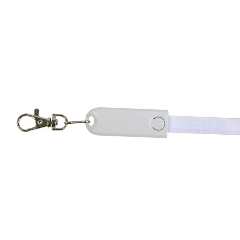 Cordón con mosquetón con función de cable de carga con conector C / USB tipo Micro-USB / L
