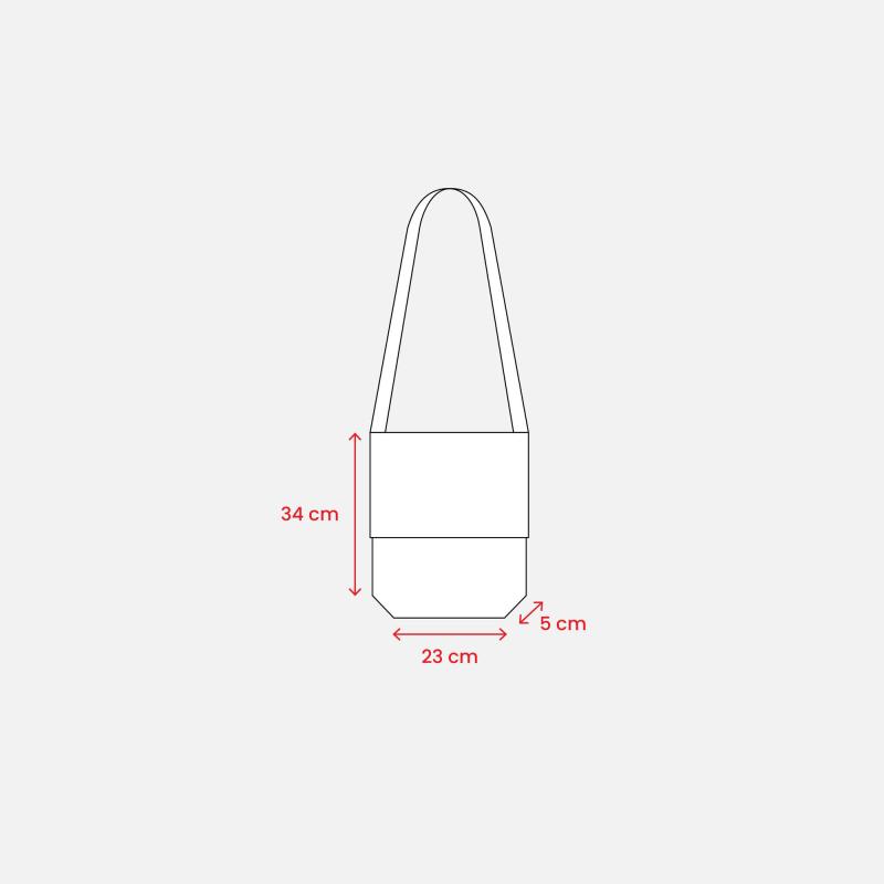 Bolsa bandolera pequeña de tejido sin tejer.