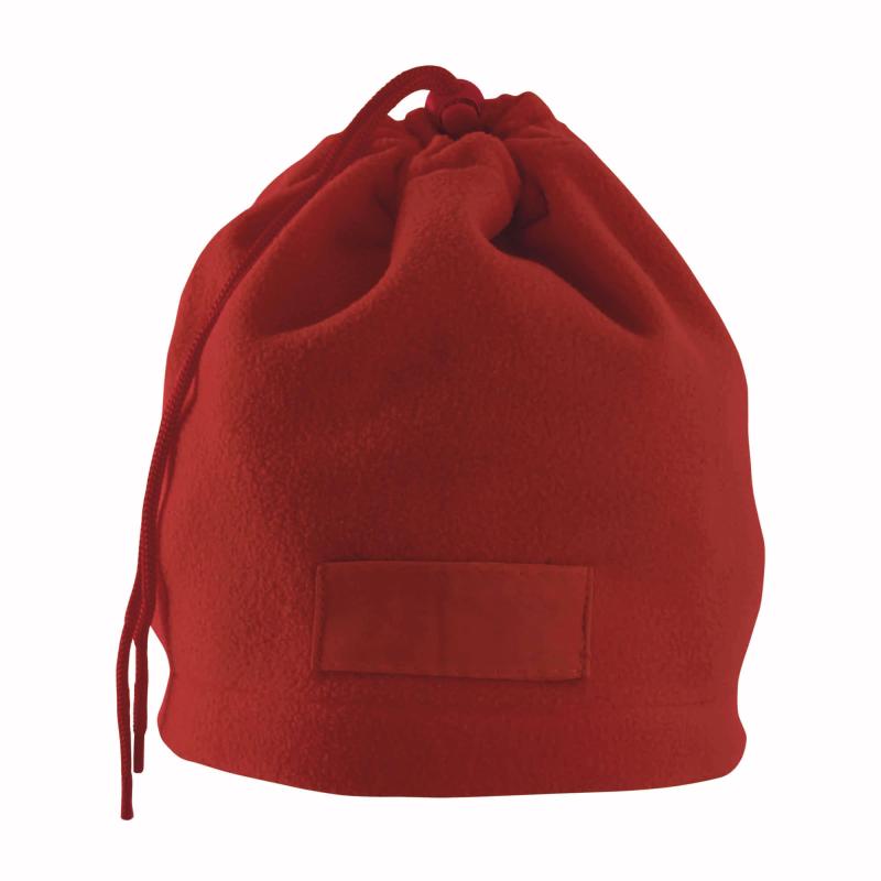 Braga para cuello de tejido polar, transformable en gorra con etiqueta