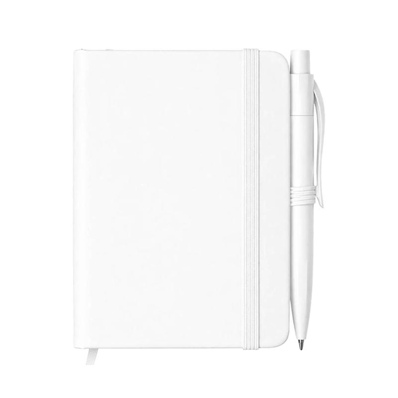 Set de cuaderno con cubierta rigida en PU y mini boligrafo