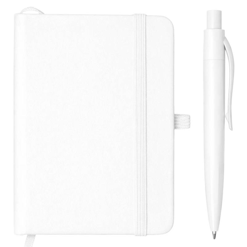 Set de cuaderno con cubierta rigida en PU y mini boligrafo