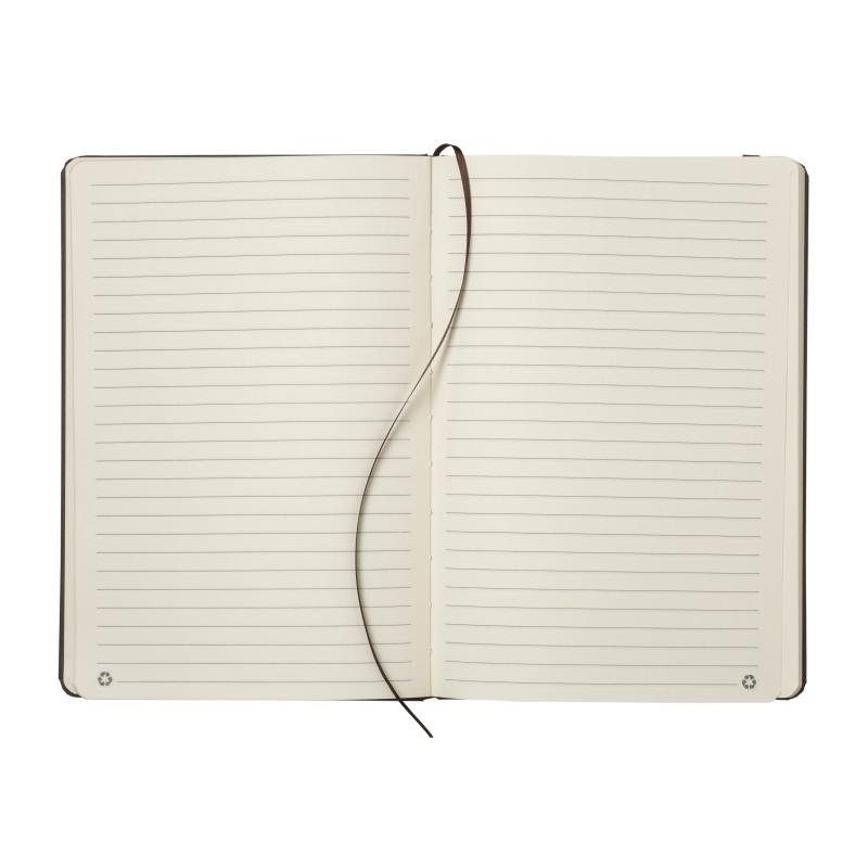 Cuaderno con cubierta de residuos de frutas y cierre elástico