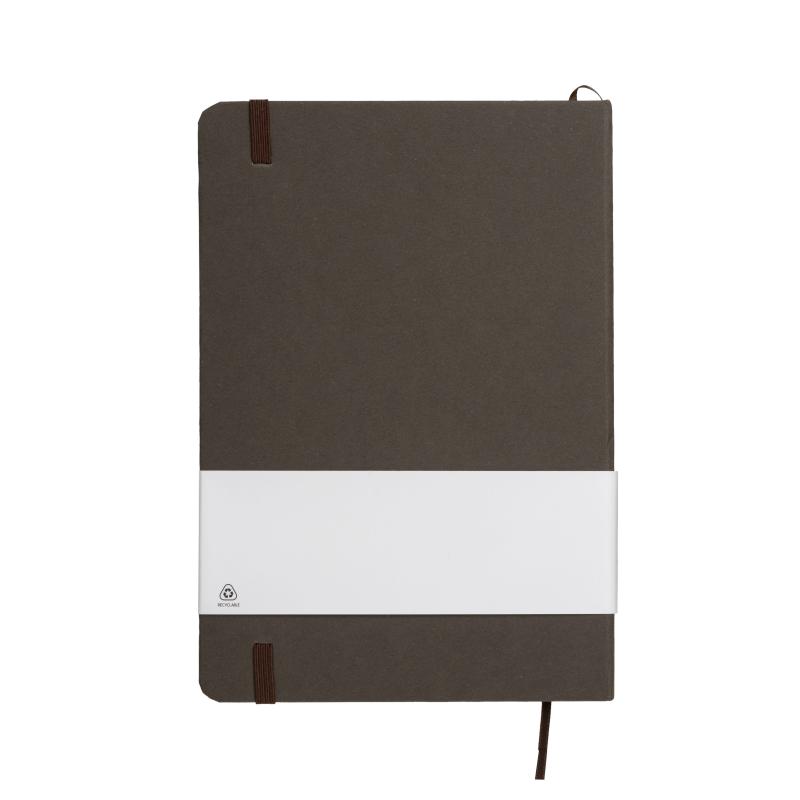 Cuaderno con cubierta de residuos de frutas y cierre elástico