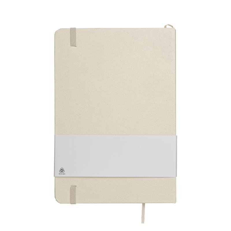 Cuaderno con cubierta de residuos de frutas y cierre elástico