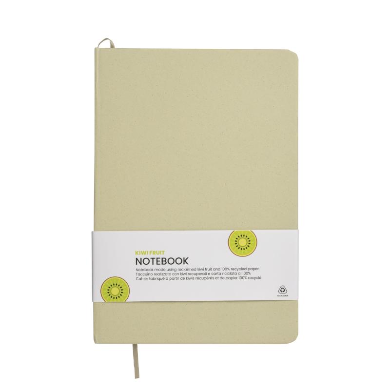 Cuaderno con cubierta de residuos de frutas y cierre elástico