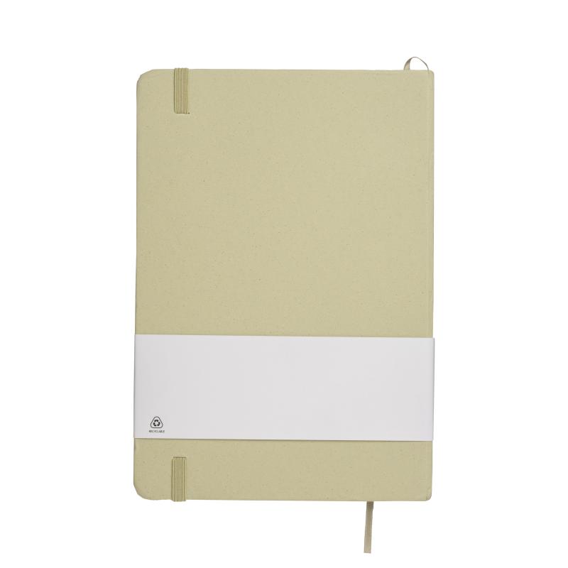 Cuaderno con cubierta de residuos de frutas y cierre elástico