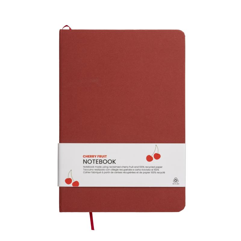 Cuaderno con cubierta de residuos de frutas y cierre elástico