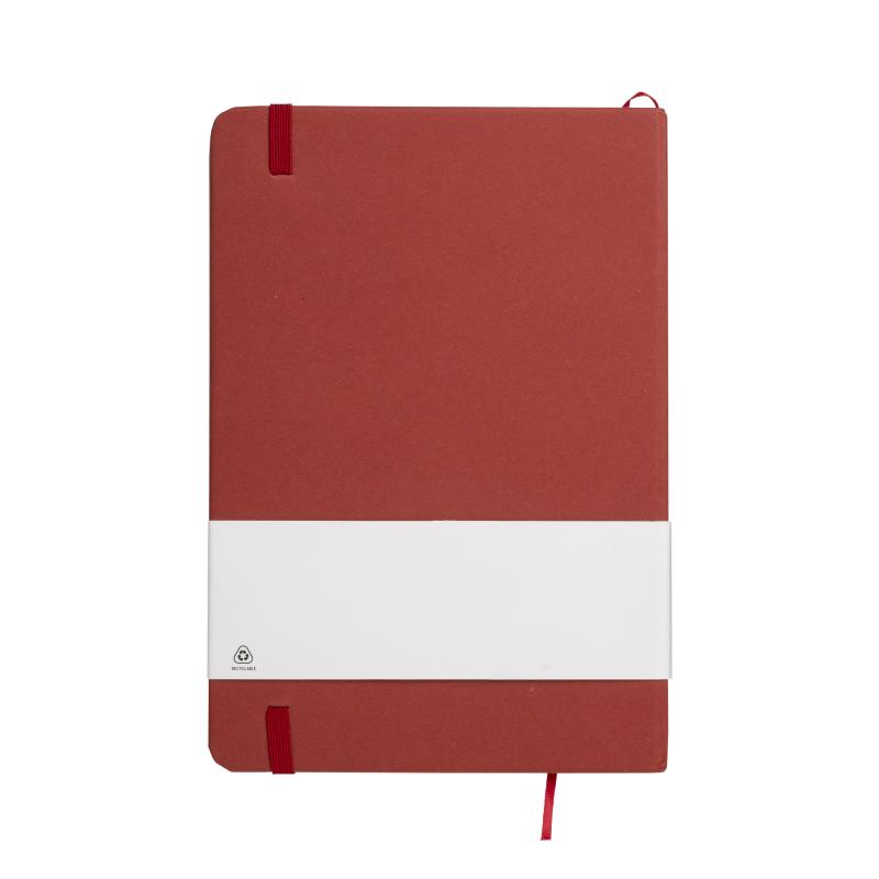 Cuaderno con cubierta de residuos de frutas y cierre elástico