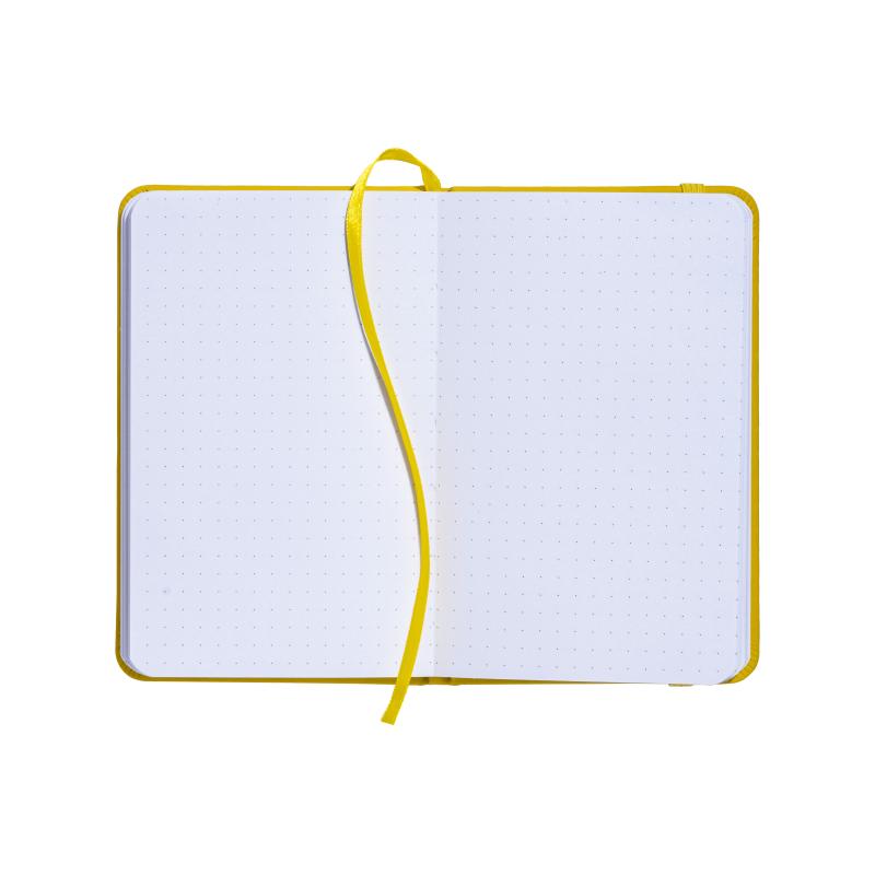Cuaderno con cubierta de PU. Hojas punteadas en papel blanco (80 páginas)