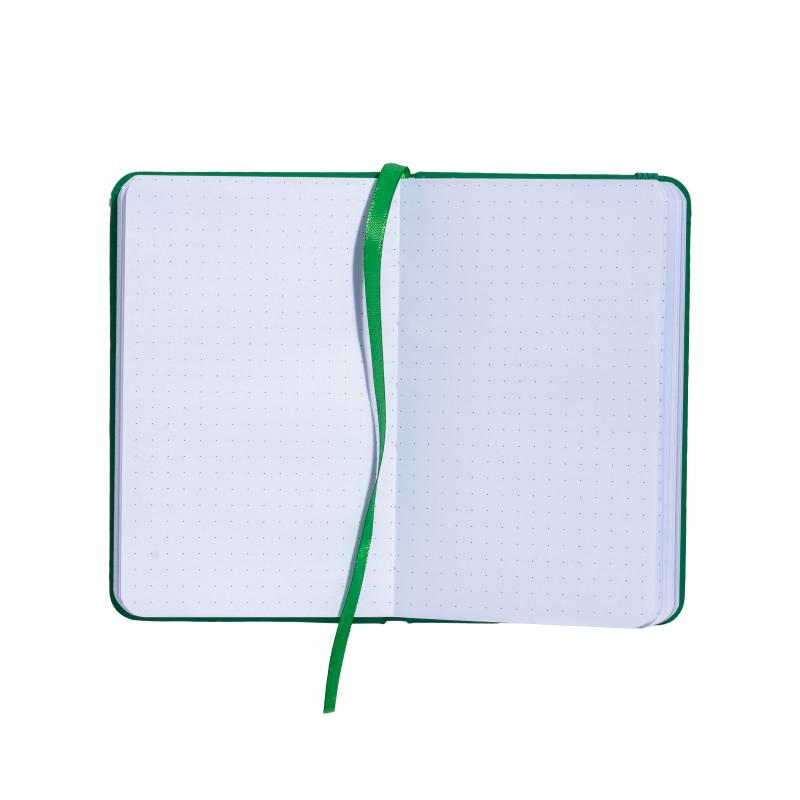 Cuaderno con cubierta de PU. Hojas punteadas en papel blanco (80 páginas)