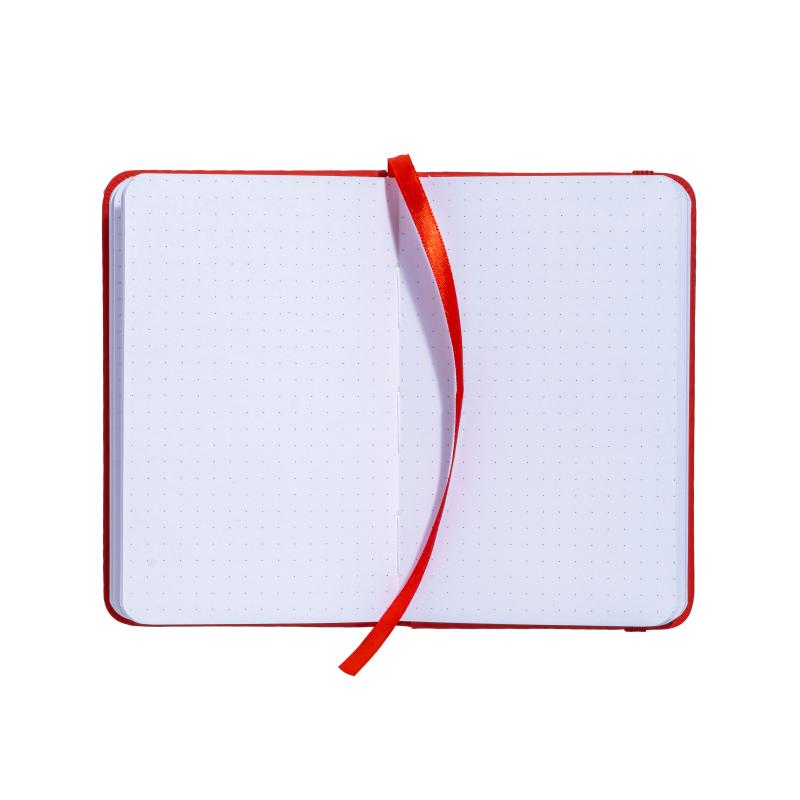 Cuaderno con cubierta de PU. Hojas punteadas en papel blanco (80 páginas)