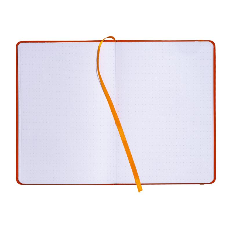 Cuaderno con cubierta de PU. Hojas punteadas en papel blanco (80 páginas)