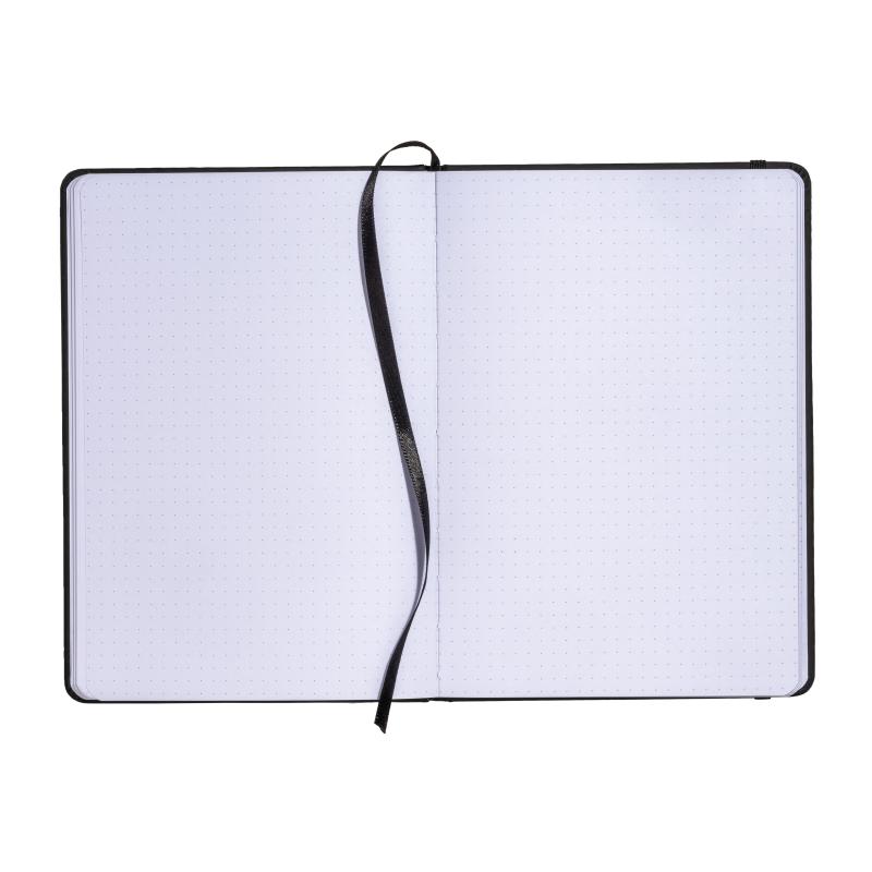 Cuaderno con cubierta de PU. Hojas punteadas en papel blanco (80 páginas)