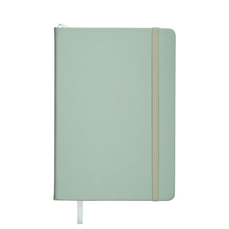 Cuaderno con tapa de PU en colores pastel y cierre elástico