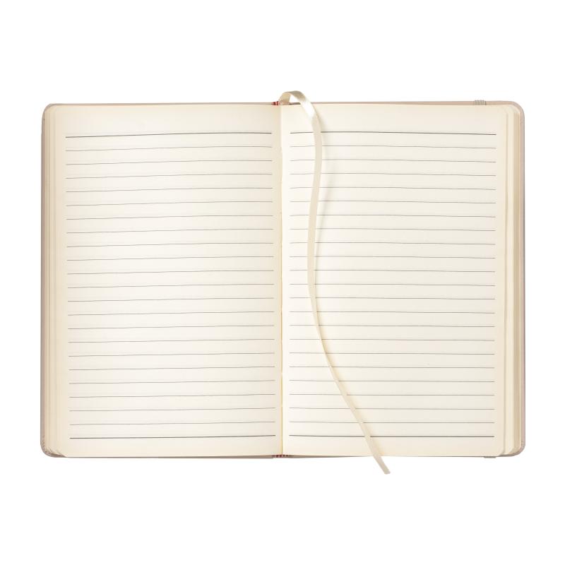 Cuaderno con tapa de PU en colores pastel y cierre elástico