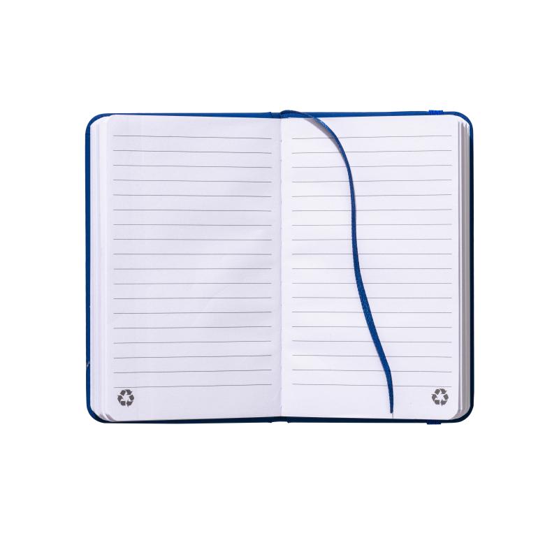 Cuaderno con tapa de PU reciclado y hojas rayadas (80 páginas)