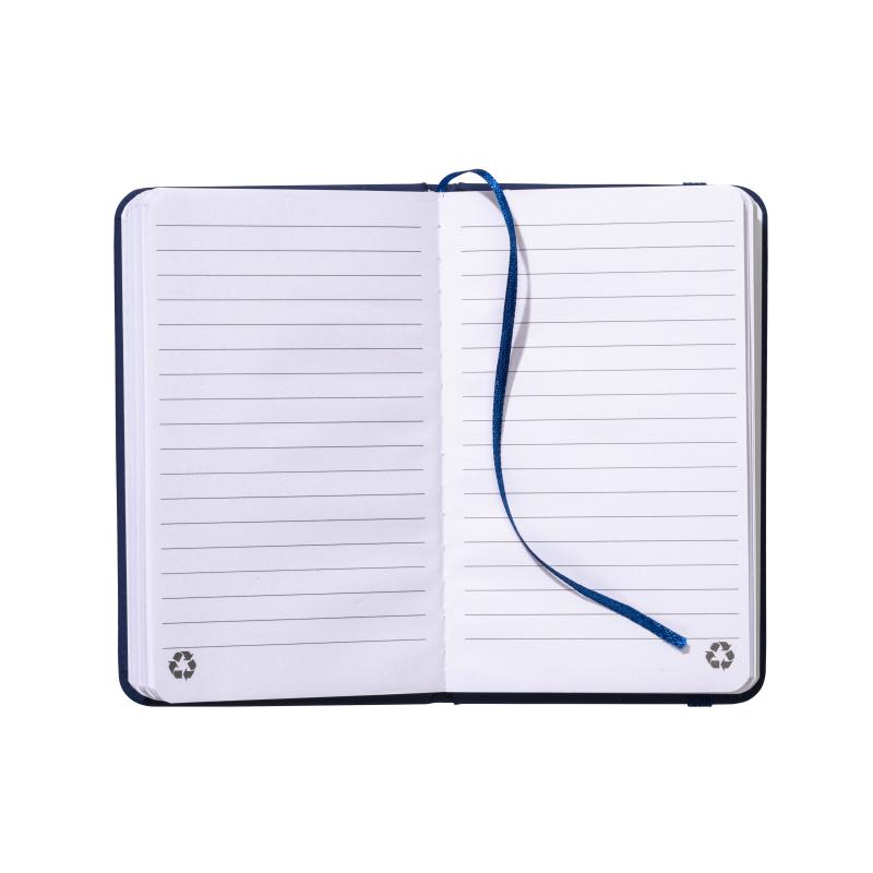 Cuaderno con tapa de PU reciclado y hojas rayadas (80 páginas)