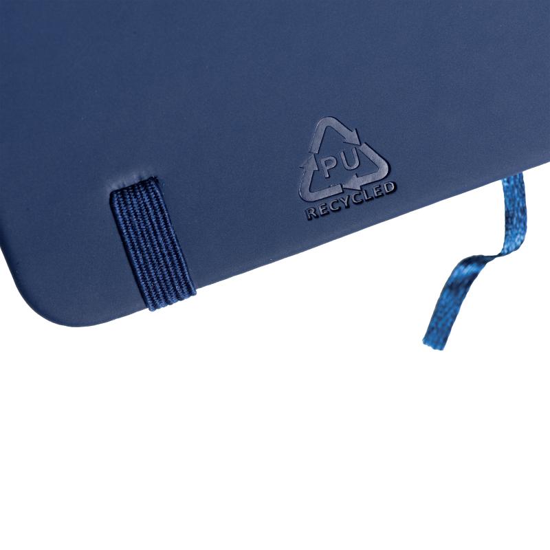 Cuaderno con tapa de PU reciclado y hojas rayadas (80 páginas)