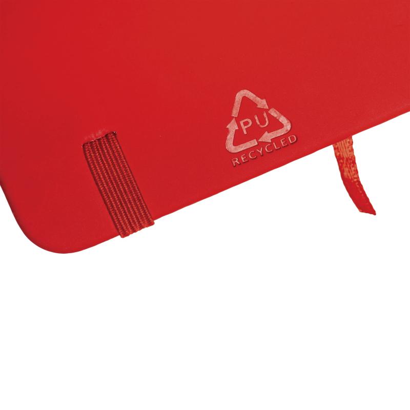 Cuaderno con tapa de PU reciclado y hojas rayadas (80 páginas)