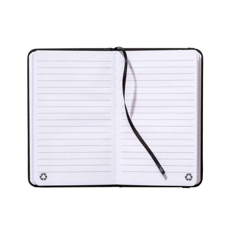 Cuaderno con tapa de PU reciclado y hojas rayadas (80 páginas)