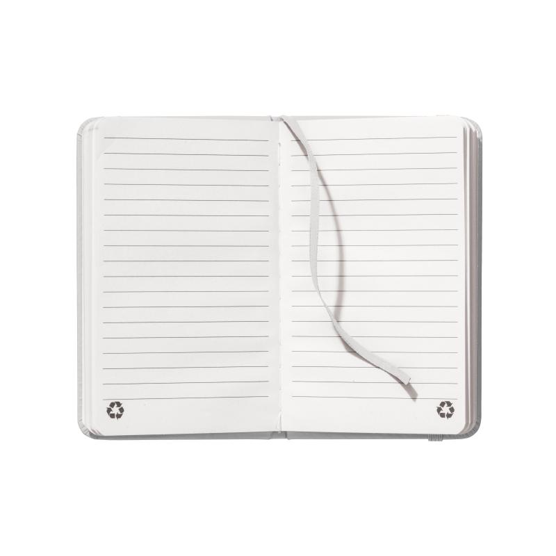 Cuaderno con tapa de PU reciclado y hojas rayadas (80 páginas)