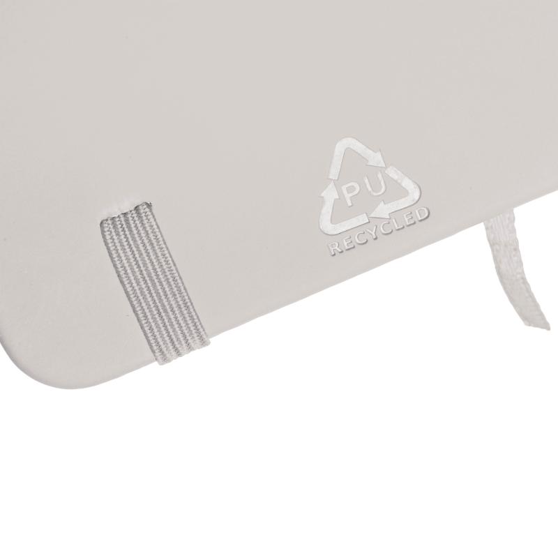 Cuaderno con tapa de PU reciclado y hojas rayadas (80 páginas)