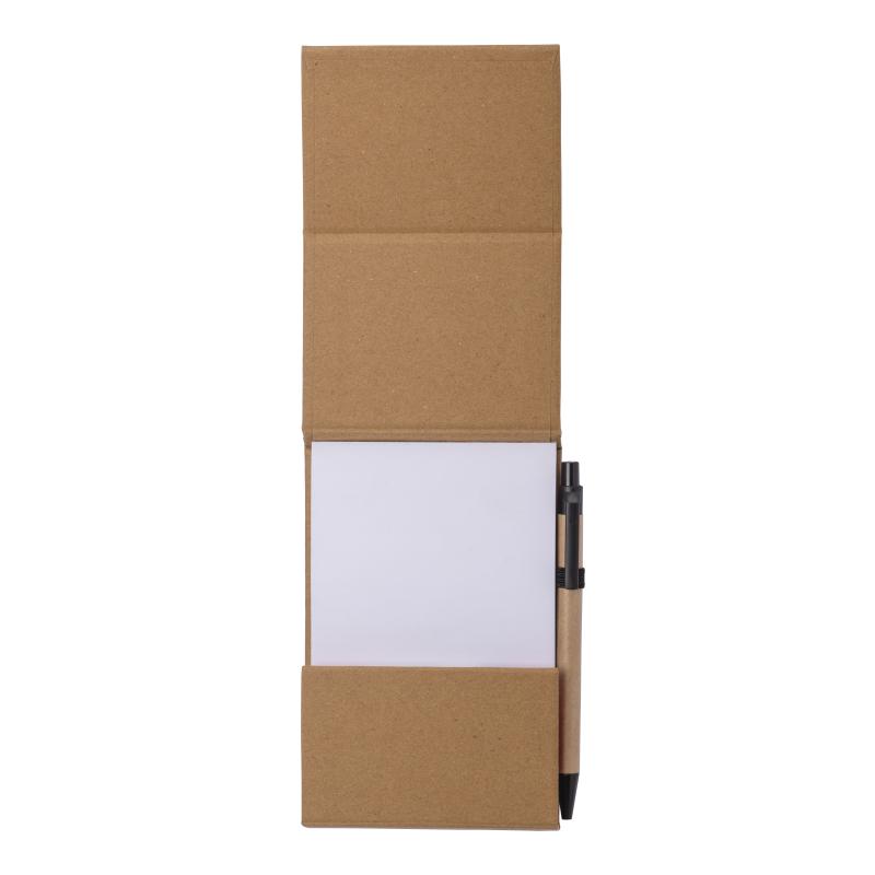 Bloc de notas con cubierta de bambú, bolígrafo y soporte para teléfono