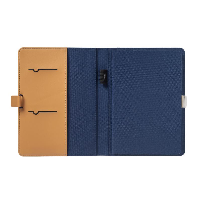 Carpeta para bloc de notas A5 en R-PET con cierre de gancho de metal