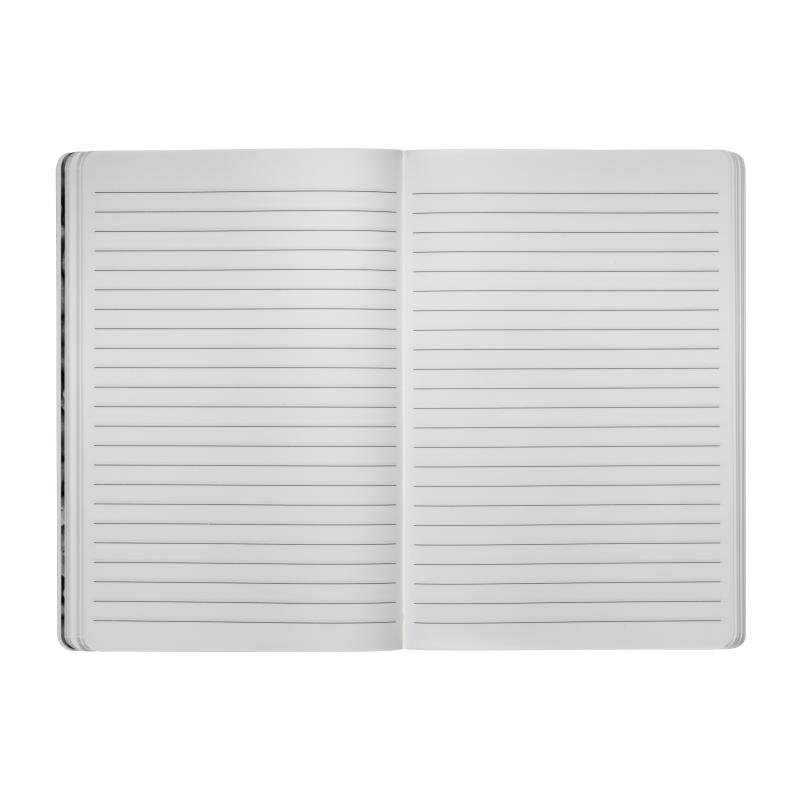Libreta de papel piedra, hojas rayadas en blanco, 64 páginas, 14,5x21 cm