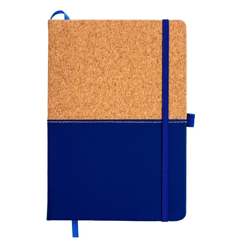 Cuaderno en corcho y PU, hojas rayadas 80 páginas. desde 70gr. en color marfil