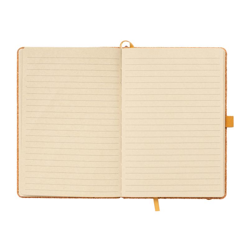 Libreta de corcho, hojas rayadas 80 páginas. desde 70gr. en color marfil